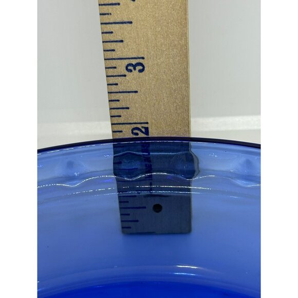 VTG Pyrex Cobalt Blue Pie Plate – 1980s Bakeware 10" Round USA Farmhouse Kitchen - Picture 5 of 6